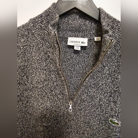 Lacoste Wool Half Zip Sweater - Picture 4 of 7
